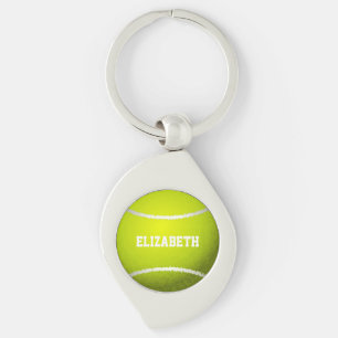 Custom Yellow Tennis Ball Key Ring
