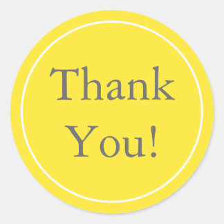 Custom Yellow Thank You Stickers & Favour Labels