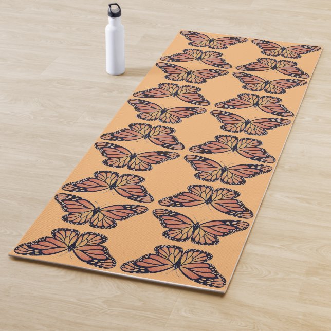 Custom yoga mat Monarch butterflies (In Situ)