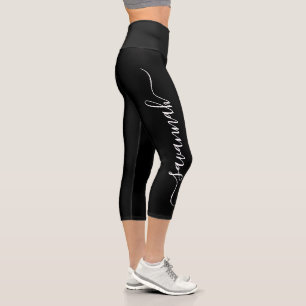 Custom Yoga Name Choose your Colour Capri Leggings