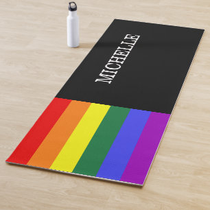 Custom Yoga Pride Gay Rainbow Carpet Mat