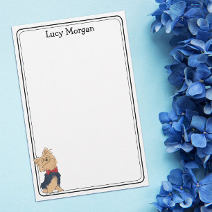 Custom Yorkie Cute Dog Art  Stationery