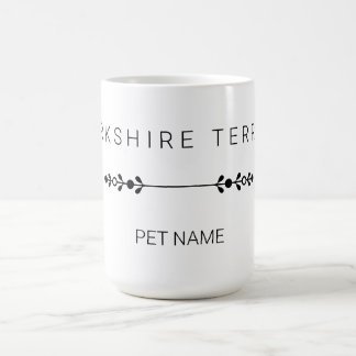 Custom Yorkie Name Mug - Minimalist Yorkshire Terr