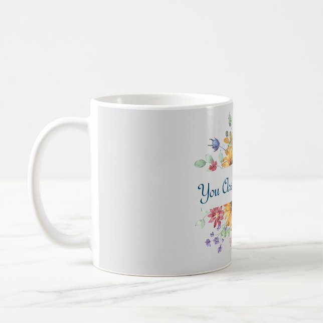 Custom You Are My Sunshine and Sunflower Coffee Mug (Left)