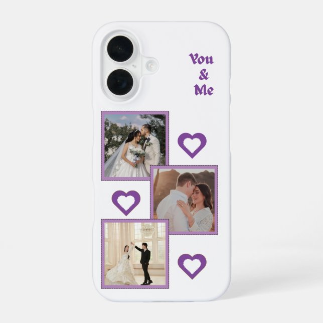Custom "You & Me" Photo Collage Phone Case (Back)