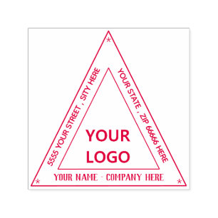 Custom Your Address Name Info Stamp with Logo