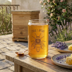 Custom Your Brand Apiary  Can Glass