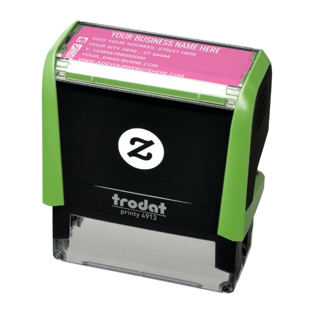Custom Your Business Address Personalised Elegant Self-inking Stamp (Product)