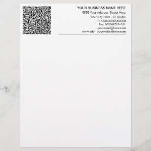 Custom Your Business Letterhead with QR Code