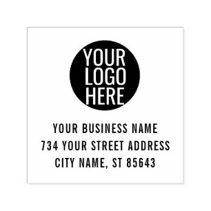 Custom Your Business Logo Address Self-inking Stamp