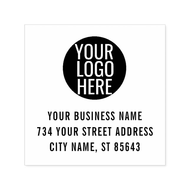 Custom Your Business Logo Address  Self-inking Stamp (Design)