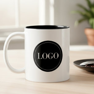 Custom Your Business Logo Branded Two-Tone Coffee Mug