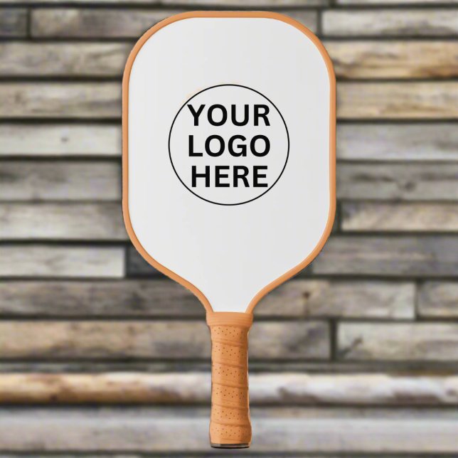 Custom Your Business Logo l Branded Black & White Pickleball Paddle (Creator Uploaded)
