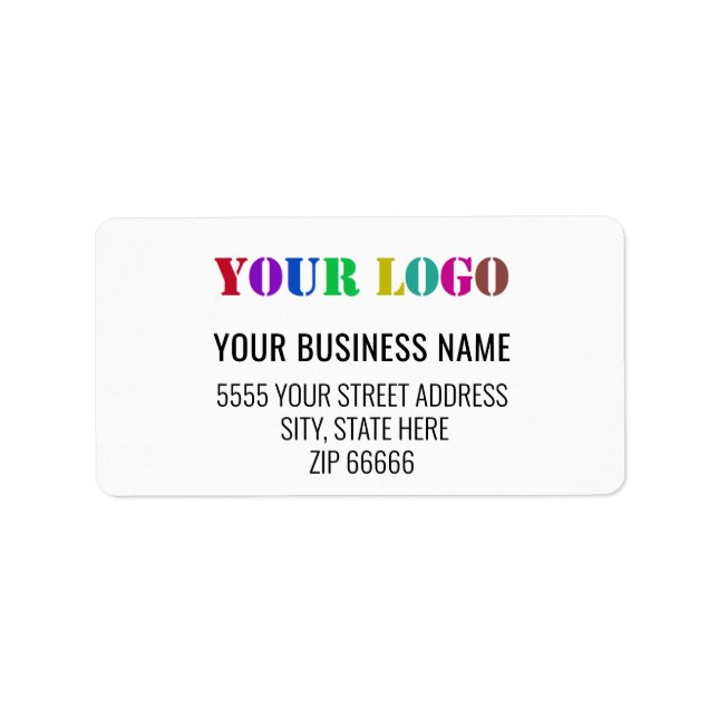 Custom Your Business Logo Name Address Labels (Front)