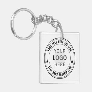 Custom Your Business Logo Name Template Key Ring