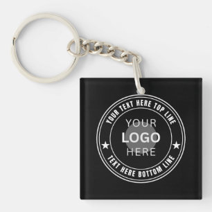 Custom Your Business Logo Name Template Key Ring