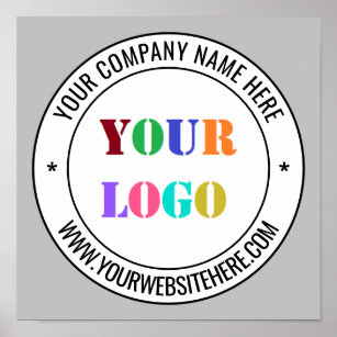 Custom Your Business Logo Name Website Poster