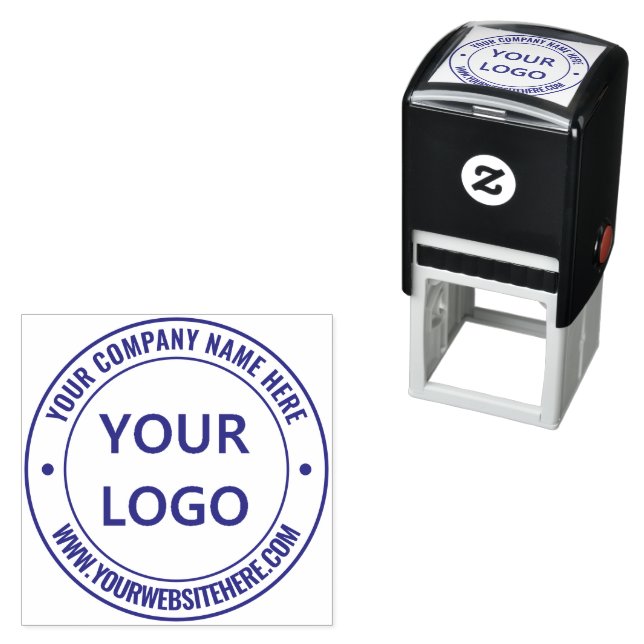 Custom Your Business Logo Name Website Round Stamp (In Situ)