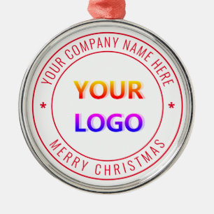 Custom Your Business Logo Office Christmas Party Metal Tree Decoration