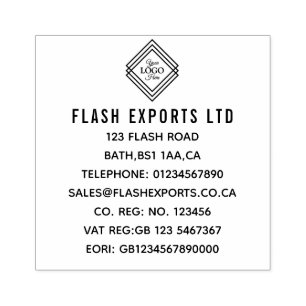 Custom Your Business Logo Rubber Stamp