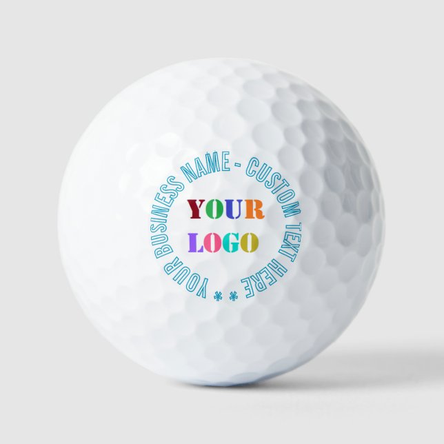 Custom Your Business Logo Text Stamps Golf Balls (Front)