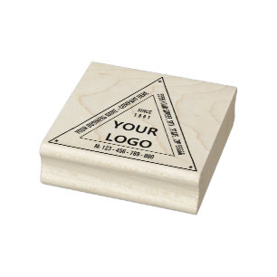 Custom Your Business Logo Triangle Rubber Stamp