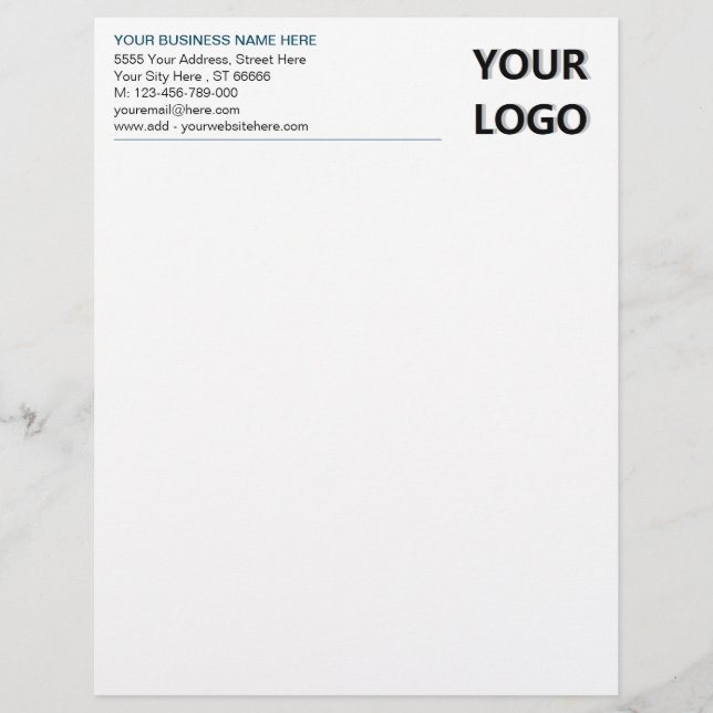 Custom Your Business Personalised Letterhead (Front)