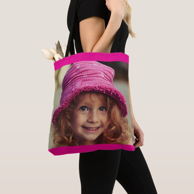 CUSTOM YOUR CHILDS PHOTO Tote Bag (Close Up)