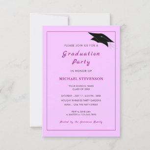 Custom Your Colours and Font Graduation Invitation