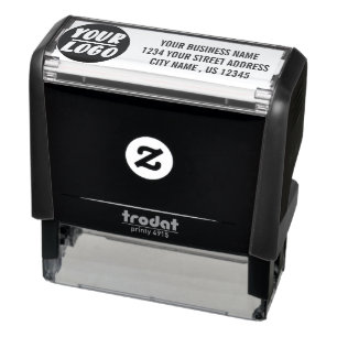 Custom Your Company business Logo Return Address Self-inking Stamp