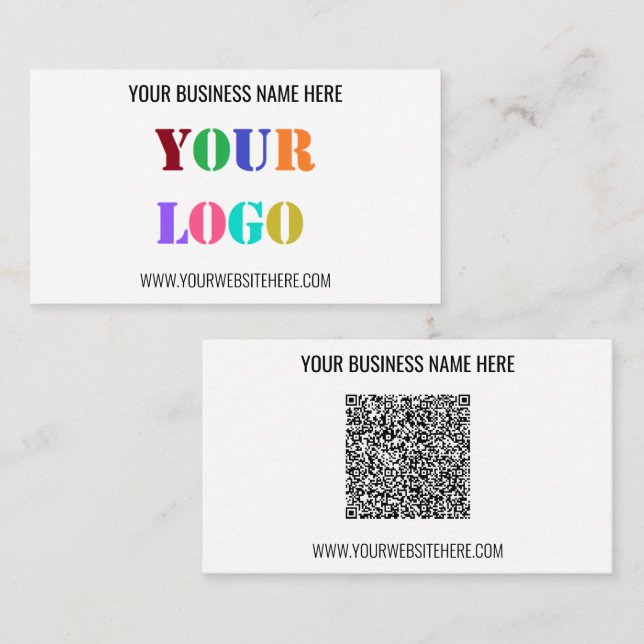 Custom Your Company Logo and QR Code Business Card (Front/Back)