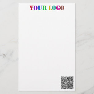 Custom Your Company Logo and QR Code Stationery