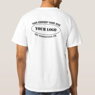 Custom Your Company Logo and Text Business T-Shirt