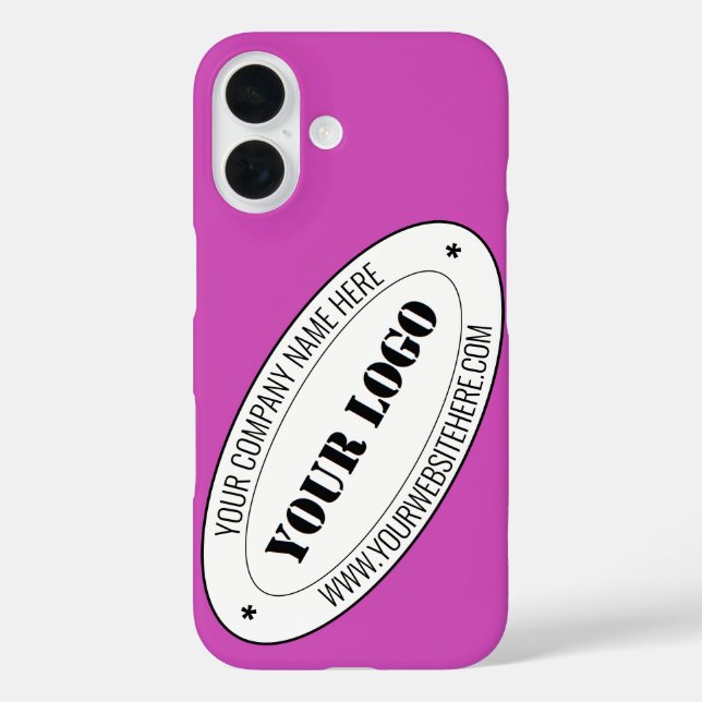 Custom Your Company Logo and Text iPhone Case (Back)