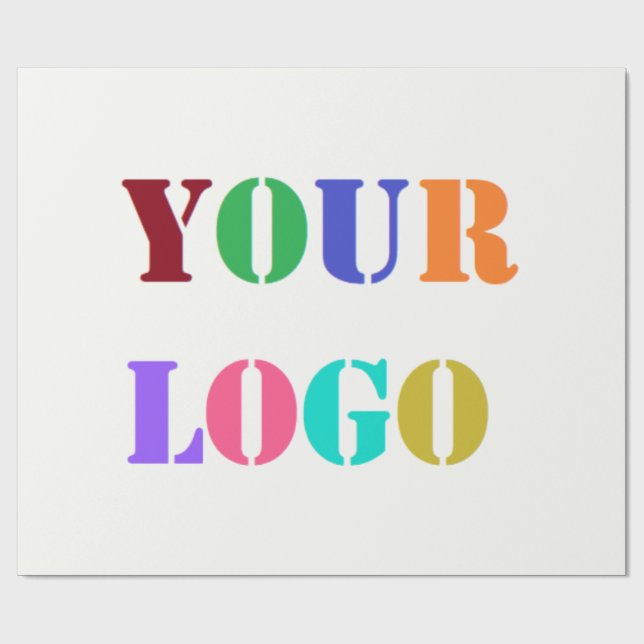 Custom Your Company Logo Business Wrapping Paper (Flat)