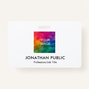 Custom Your Company Logo Here Employee Photo ID Badge