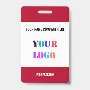 Custom Your Company Logo Info Name Business Badge ID Badge