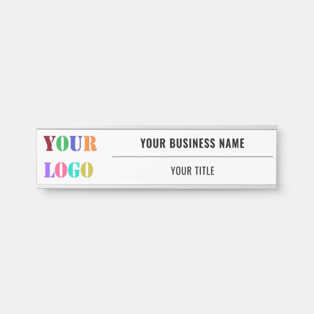 Custom Your Company Logo Name Business Door Sign (Front)