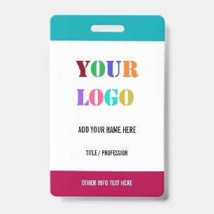 Custom Your Company Logo Photo Name Business Badge ID Badge