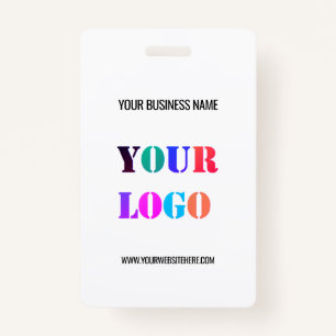 Custom Your Company Logo Text Name Business Badge ID Badge