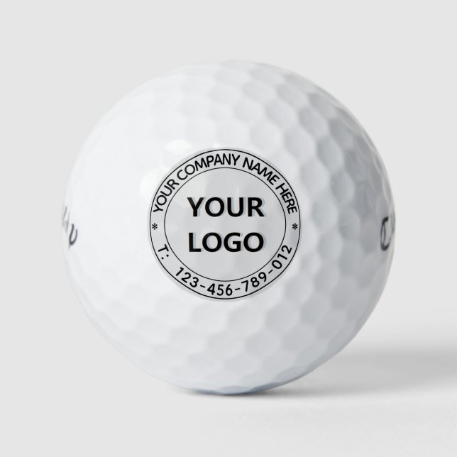 Custom Your Company Logo Text Stamps Golf Balls (Front)