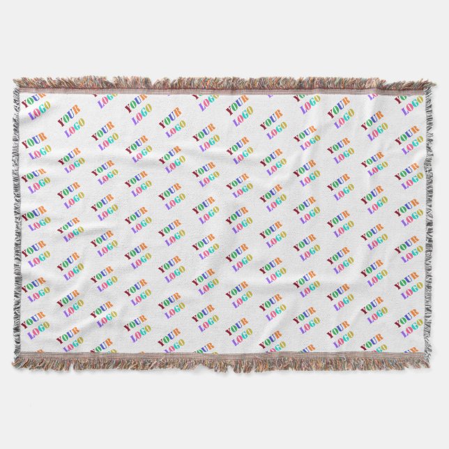 Custom Your Company Logo Throw Blanket Template (Front)