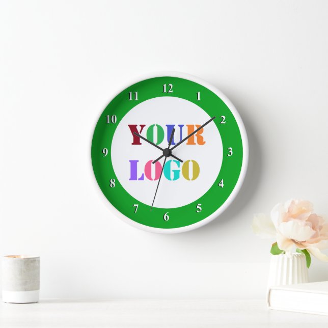 Custom Your Company Logo Wall Clock - Choose Colou (Home)