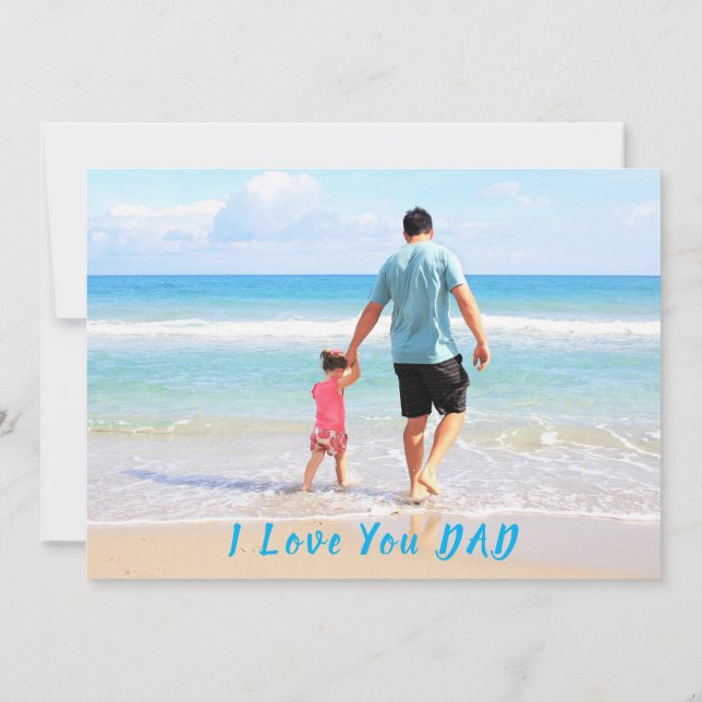 Custom Your Dad Photo Card Text - Best DAD Ever (Back)