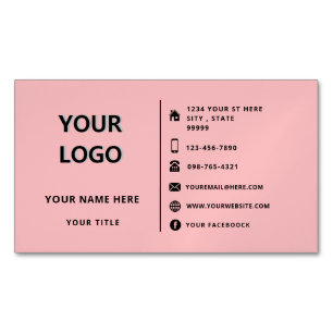 Custom Your Design Business Card Magnet with Logo