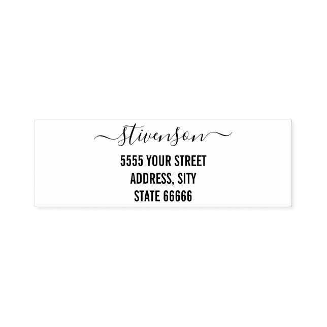 Custom Your Design Name Address Stamp Template (Design)