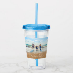 Custom Your Family Photo Acrylic Tumbler with Text
