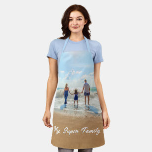 Custom Your Family Photo Apron Gift with Text