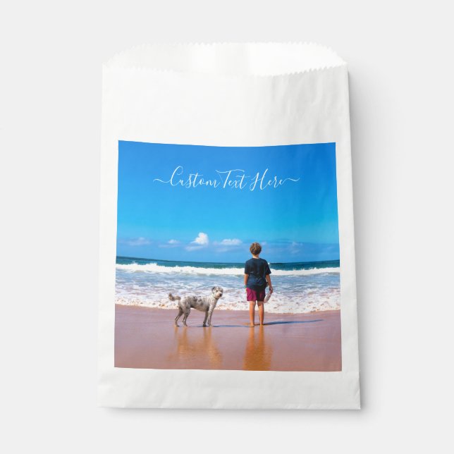 Custom Your Favourite Photo Favour Bag with Text (Front)