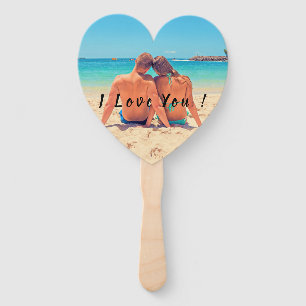 Custom Your Favourite Photo Hand Fan and Text